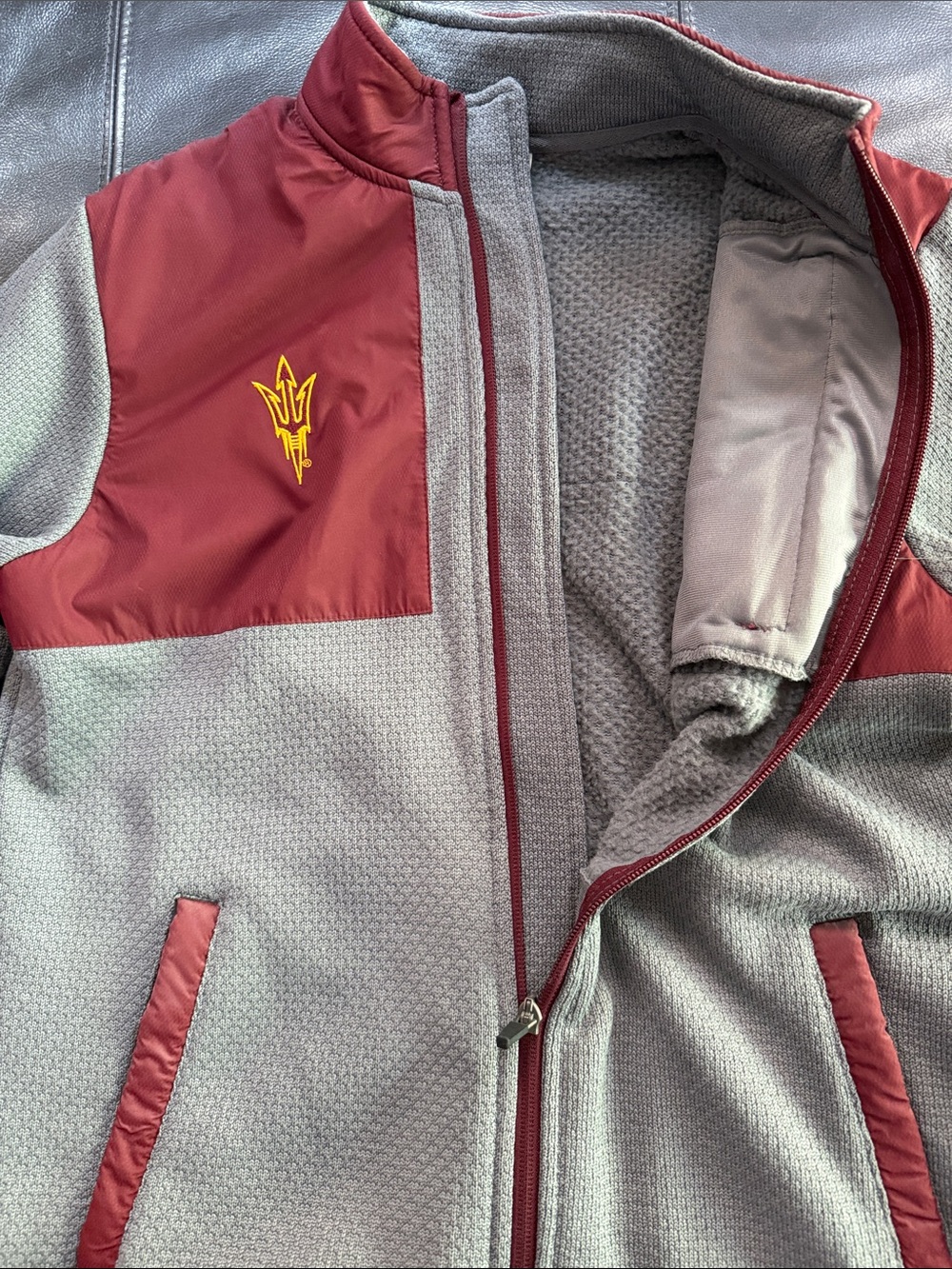 Arizona State Sun Devils Rivalry Threads Maroon & Gray Jacket - Picture 6 of 6